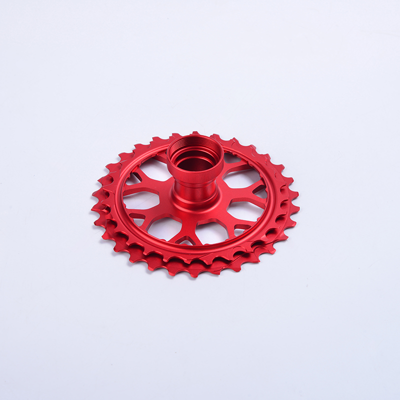 自行车-一体盘片-红色（航空铝+硬质阳极）